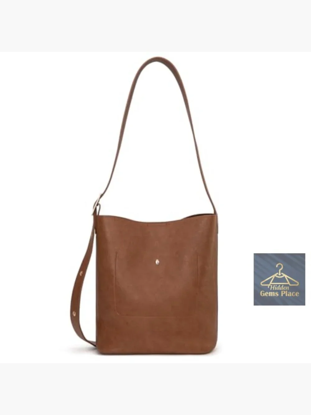 Medium Hobo Bag with Coin Pouch - Soft PU Leather Shoulder Tote